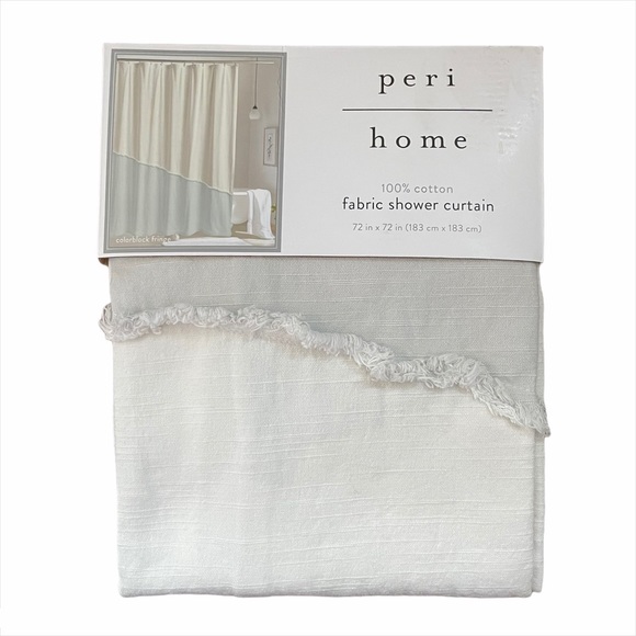 100% cotton fabric shower curtain - Picture 1 of 2